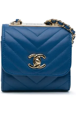 CHANEL Portemonnaie - 2019 Mini Chevron Lambskin Trendy CC Chain Wallet - Gr. unisize - in - für Damen