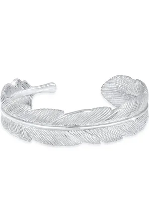 Elli Armbänder - Armband Armreif Bangle Feder Boho 925 Sterling Sil - Gr. 16 CM - in Silber - für Damen
