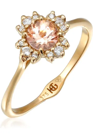 Haze & Glory Ring - Ring Diamant Morganit Verlobungsring 375 Gelbgold - Gr. 52 MM - in - für Damen