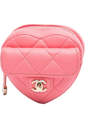 CHANEL Portemonnaie - 2021 Lambskin CC In Love Heart Zipped Arm Coin Pur - Gr. unisize - in Gold - für Damen