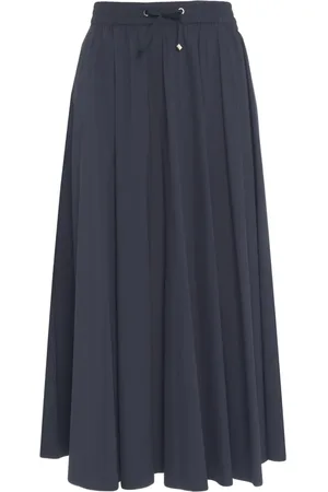 HERNO Flared Navy Skirt With Adjustable Drawstring Waist - Größe 36