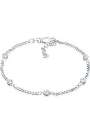 Elli Armbänder - Armband Diamant Elegant Klassik (0.075 ct) 925er S - Gr. 16 CM - in Silber - für Damen
