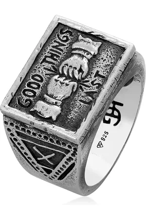 Haze & Glory Ringe - Ring Siegelring - Good Things 925 Silber - Gr. 60 MM - in Silber - für Damen