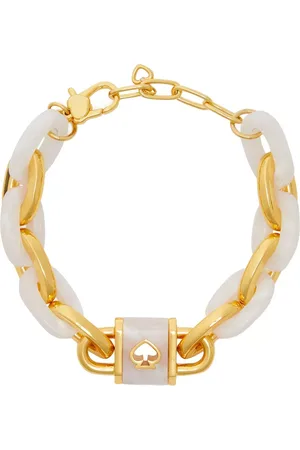 Kate Spade Armband - Lock and Spade Armband - Gr. ONE SIZE - in Weiß - für Damen