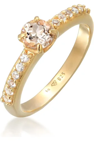 Elli Ringe - Ring Topas Morganit Verlobung 925 Silber - Gr. 56 MM - in - für Damen