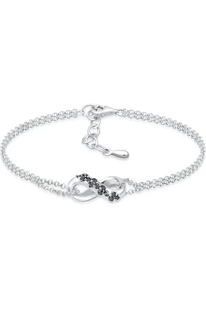 Elli Armbänder - Armband Infinity Symbol Diamant (0,195 ct.)925 Sil - Gr. 16 CM - in Silber - für Damen