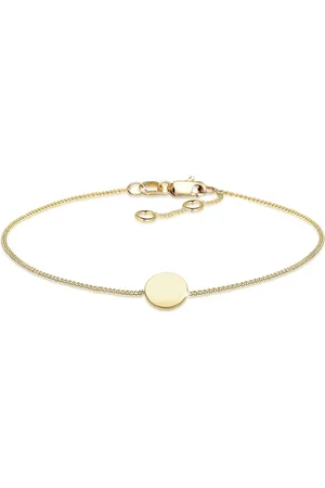 Elli Armbänder - Armband Kreis Basic Geo Anhänger Armschmuck 375er - Gr. 16 CM - in - für Damen