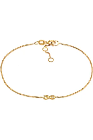 Elli Armbänder - Armband Infinity Unendlichkeit Symbol 585 Gelbgold - Gr. 16 CM - in - für Damen