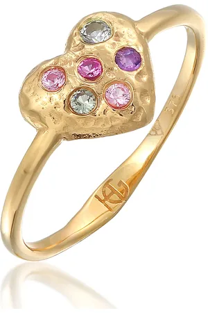 Haze & Glory Ring - Ring Heart Turmalin Saphire Alexandrit 375 Gelbgol - Gr. 52 MM - in - für Damen