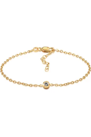 Elli Armbänder - Armband Solitär Diamant Salt Pepper (0.11 ct.) 925 - Gr. 16 CM - in - für Damen