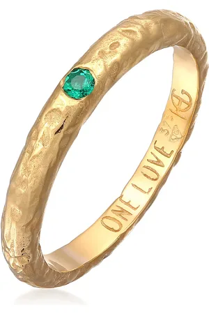 Haze & Glory Ringe - Ring One Love Smaragd - 375 Gelbgold - Gr. 52 MM - in - für Damen