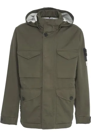 Stone Island Relaxed-Fit Green Coat with Hood - Größe L