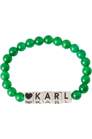 Karl Lagerfeld Armband - K/Beads Karl Cube Bracelet - Gr. M - in Grün - für Damen