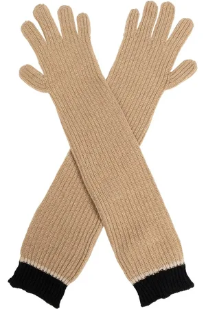 Moschino Handschuhe - Two-tone Ribbed Long Gloves - Gr. ONE SIZE - in - für Damen