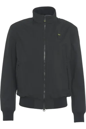 Blauer Bomber jacket with stand collar - Größe L