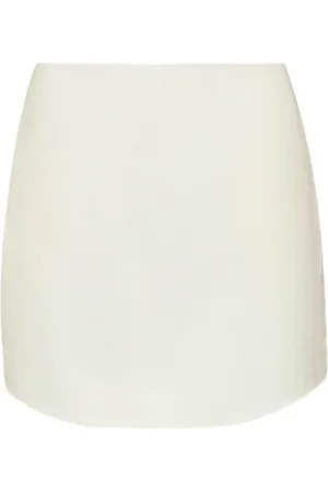 J.W.Anderson Curved Hem Mini Skirt Off White - Größe UK 10