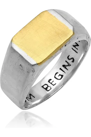 Haze & Glory Ringe - Ring Siegelring - Wisdom 925 Sterling Silber - Gr. 60 MM - in Silber - für Damen