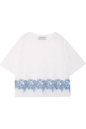 Ermanno Firenze T-Shirts And Polos Biancobluette Acceso - Größe 40