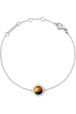 Daniel Wellington Armband - Audrey Tiger Eye Armband - Gr. ONE SIZE - in Silber - für Damen