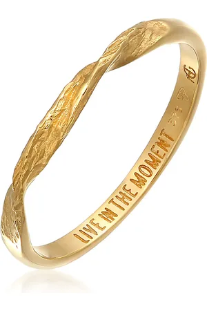 Haze & Glory Ring - Ring Bandring gedreht - Moment 375 Gelbgold - Gr. 58 MM - in - für Damen