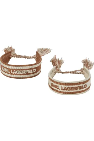 Karl Lagerfeld Armband - K/ESSENTIAL GEFLOCHTENES ARMBAND – 2ER-SET - Gr. ONE SIZE - in Braun - für Damen
