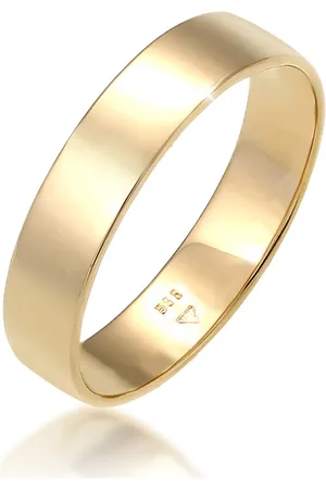 Elli Ringe - Ring Bandring Trauring Basic Hochzeit Paar 585 Gel - Gr. 54 MM - in - für Damen