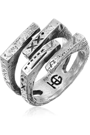 Haze & Glory Ringe - Ring Siegelring - Quadro 925 Silber - Gr. 60 MM - in Silber - für Damen