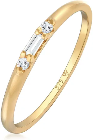 Elli Ringe - Ring Topas Baguette Verlobung 375 Gelbgold - Gr. 52 MM - in - für Damen