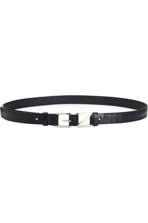 Giuseppe Zanotti Gürtel - Croc-effect Gz Block Logo Belt - Gr. ONE SIZE - in - für Damen