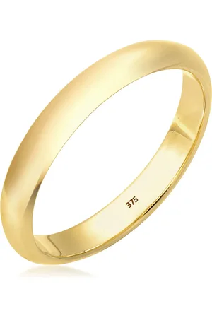 Elli Ringe - Ring Ehering Bandring Klassisch 375 Gelbgold - Gr. 52 MM - in - für Damen