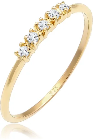 Elli Ringe - Ring Microsetting Topas Edelstein Valentin 375 Gel - Gr. 52 MM - in - für Damen