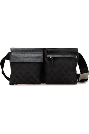 Gucci Bauchtaschen - 2000-2015 GG Canvas Double Pocket Belt Bag - Gr. ONE SIZE - in - für Damen