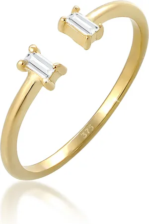 Elli Ringe - Ring Verlobungsring Topas Edelstein Offen 375 Gelb - Gr. 52 MM - in - für Damen