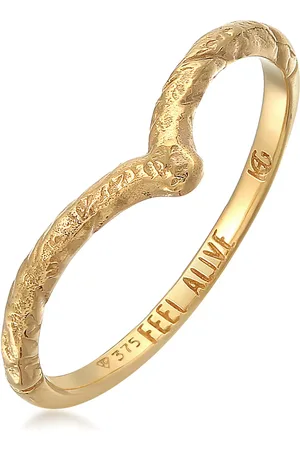 Haze & Glory Ring - Ring V-Form Vintage - Feel Alive 375 Gelbgold - Gr. 52 MM - in - für Damen