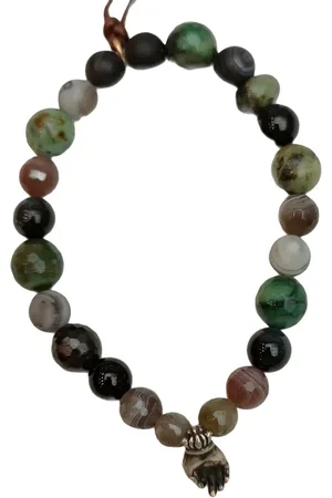 CATHERINE MICHIELS Armband - Bracelet Mudra Hand bronze agate noire turquoise o - Gr. ONE SIZE - in Mehrfarbig - für Damen