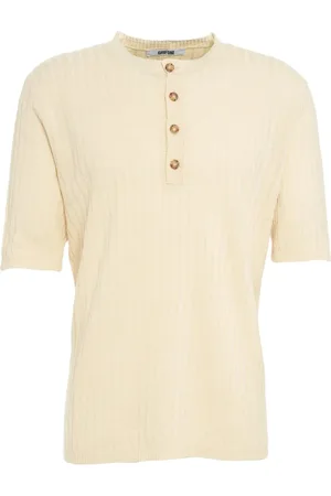 GRIFONI Linen blend short sleeve sweater - Größe IT 50