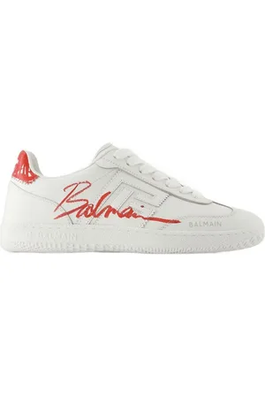 Balmain Low-Top Sneaker - Swan Sneakers - Leather - Red/White - Gr. 36 (EU) - in - für Damen