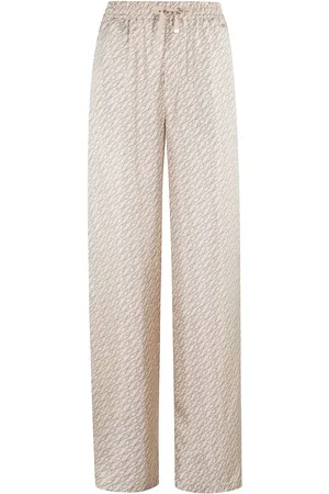 HERNO Iconic Print Silk Trousers With Drawstring Waist - Größe 40