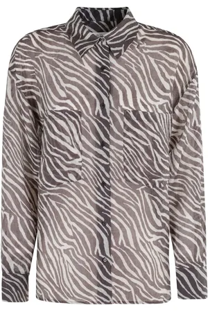 IRO Zebra-Patterned Oversized Shirt - Größe 36