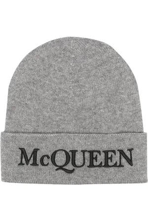 Alexander McQueen Caps & Mützen - Logo Embroidered Cashmere Beanie - Gr. M - in - für Damen