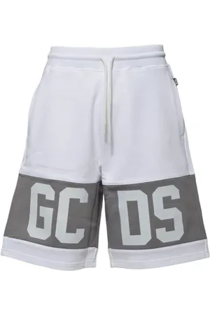 GCDS Cotton Jersey Bermuda Shorts With Logo Print - Größe M
