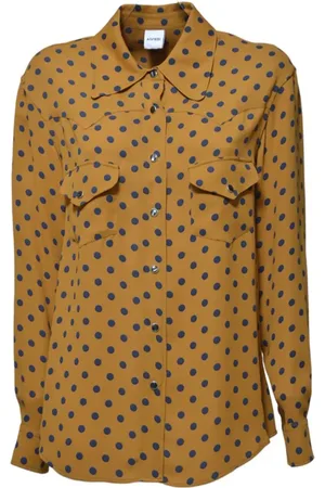 Aspesi Polka Dot Print Western-Style Blouse In Viscose Cr - Größe 38