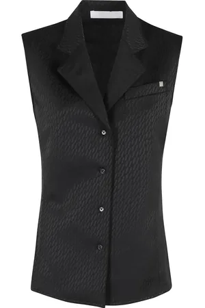 Helmut Lang Jacquard Gilet With Satin Logo - Größe 4