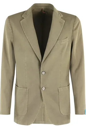 Biagio Santaniello Forest Green Ice Gabardine Tailored Jacket - Größe 46