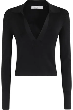 IRO Fitted Long-Sleeve Top With Deep V-Neckline - Größe M