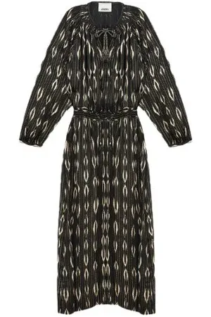 Isabel Marant Maxi Dress With Vertical Stripes And Abstract Shap - Größe 36