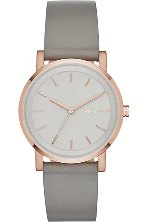 DKNY Uhr - NY2341 Soho Round Watch - Gr. unisize - in Dunkelgrau - für Damen