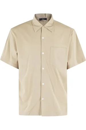 HERNO Short-Sleeved Jersey Shirt With Classic Collar - Größe 48
