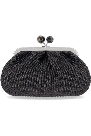 Max Mara Clutches - Pasticcino Palmas Small Black Clutch Bag - Gr. unisize - in - für Damen