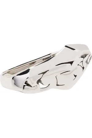 Alexander McQueen Armbänder - Molten Chain Double Ring - Gr. S - in Silber - für Damen
